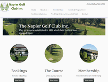 Tablet Screenshot of napiergolf.co.nz